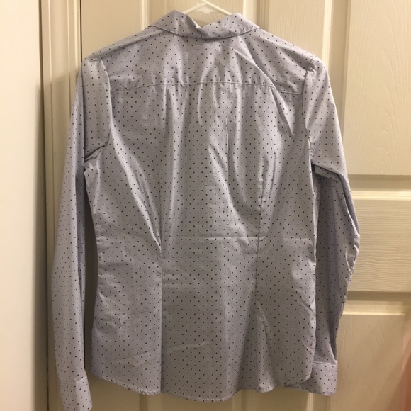 Light blue polka dot and pin striped dress shirt - Picture 2 of 3